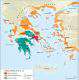 carte de l'empire d'Athènes